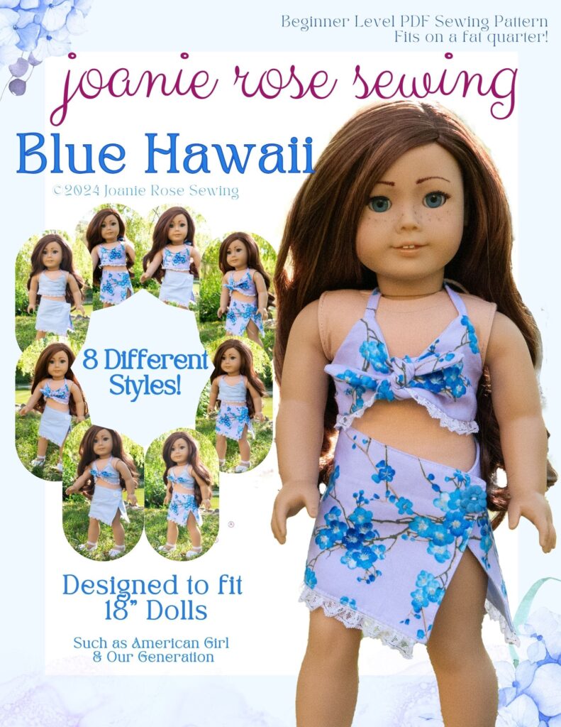 Blue Hawaii Doll Pattern Joanie Rose Sewing